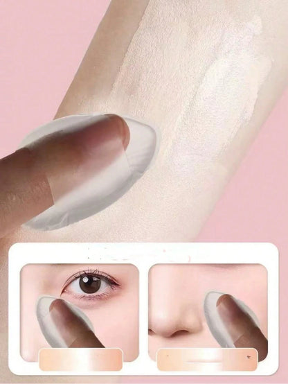 1/2Pcs Silicone Makeup Sponge, Water-Based Crystal Jelly BB Cushion Puff, Transparent Makeup Foundation Sponge, Non-Absorbing Beauty World Shop