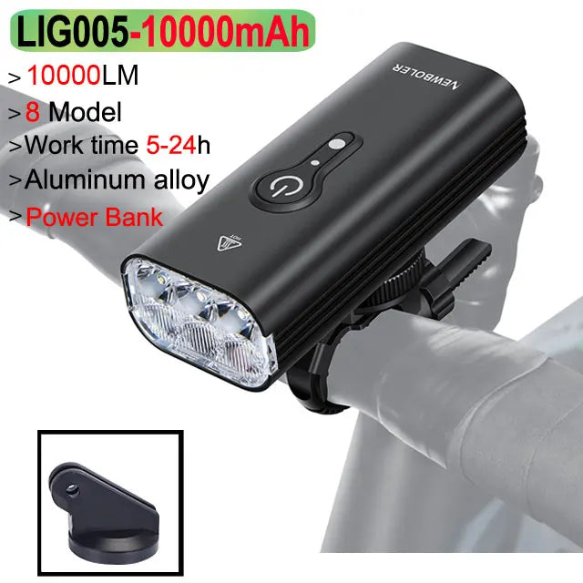 NEWBOLER 10000mAh Smart Bicycle Light Front 10000LM Bike Light Waterproof USB Charging MTB Road Cycling Lamp Bike Accessories Beauty World Shop