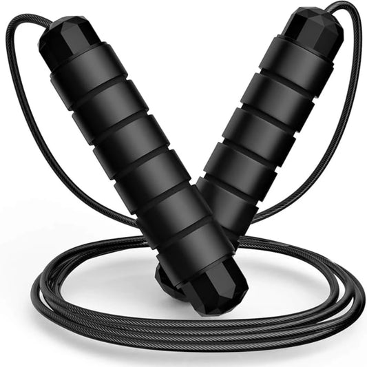 Jump Rope, Tangle-Free Rapid Speed Jumping Rope Cable with Ball Bearings for Women, Men, and Kids, Adjustable Steel Jump Rope Beauty World Shop