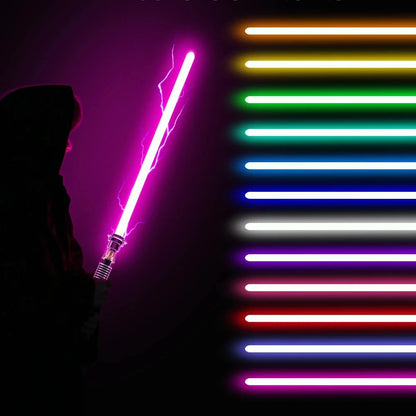 Luke RGB 16 Color Variable Metal Handle Lightsaber With Hitting Sound Effect FX Duel Lightsaber Metal Aluminum Handle Lightsaber Beauty World Shop