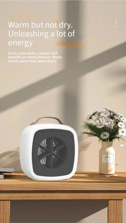 Portable Electric Heater Small Space 500W Fast Heating Lightweight Desktop Warm Air Heater Indoor Office Warmer Fan