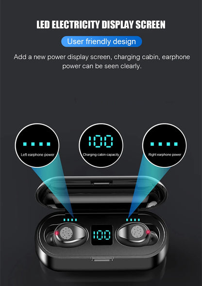 Tws F9 Wireless Esports Earphones, 5.1 Bluetooth Sports Music Earphones, Suitable For Xiaomi, Samsung, Huawei, Iphone, Oppo Beauty World Shop