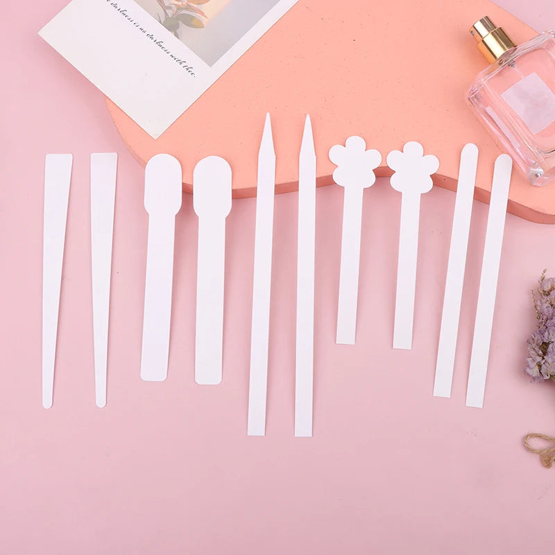 100pcs/lot Round Head Testing Aromatherapy Fragrance Perfume Essential Oils Test Tester Paper Strips Flower Shape Beauty World Shop