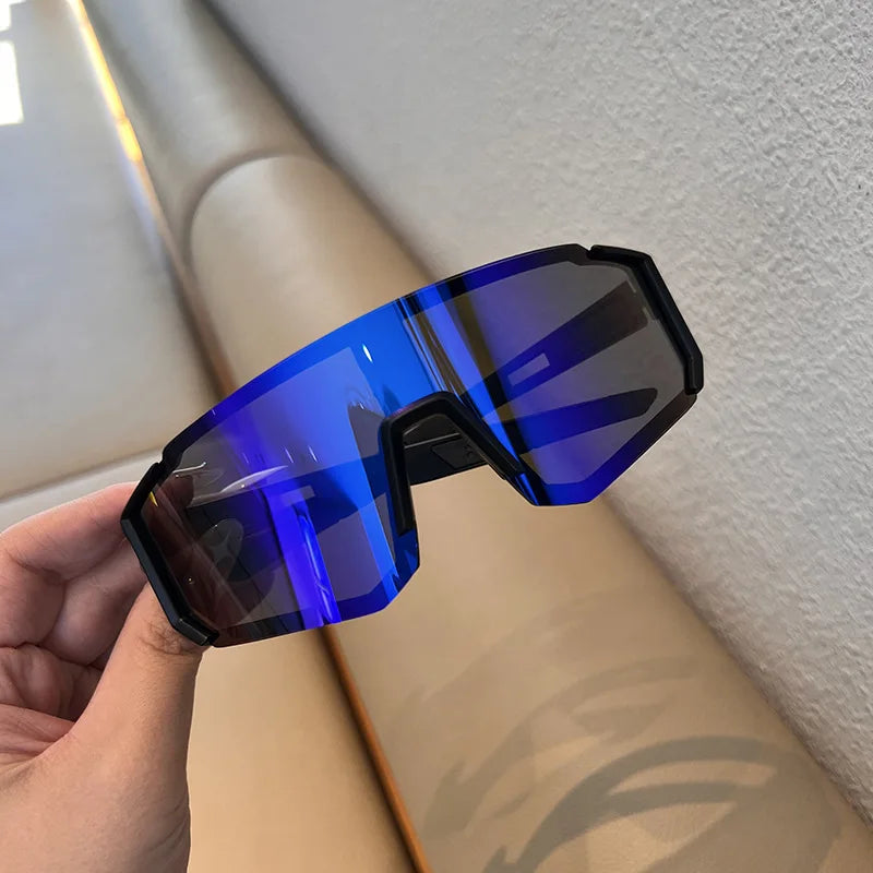 Hiking 2pcs Cycling Anti Light Glasses Men Women UV400 Sandproof Eye Protector Shades Outdoor Sports Goggle Anti Radiation Lens Beauty World Shop