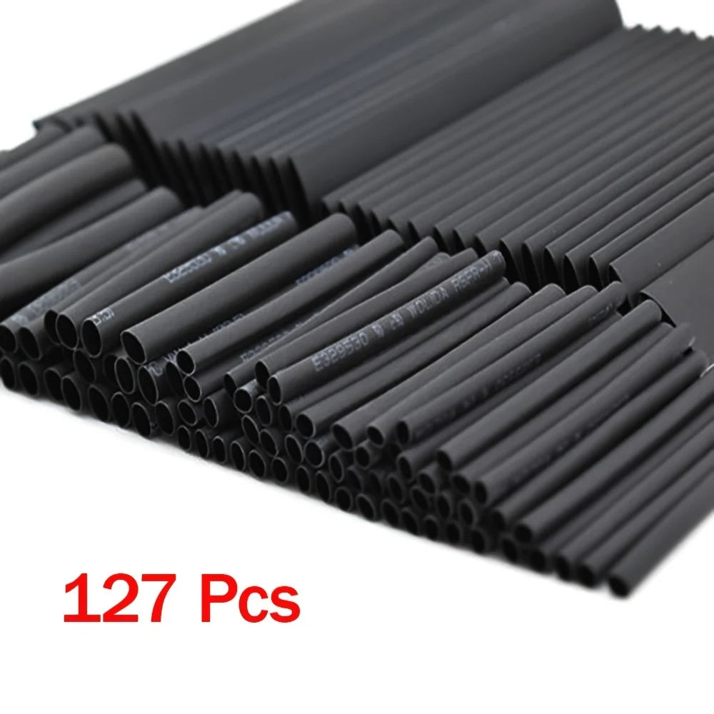 127Pcs Heat Shrink Tube Sleeving Tubing Assortment Kit Electrical Connection Electrical Wire Wrap Cable Waterproof Shrinkage 2:1 Beauty World Shop