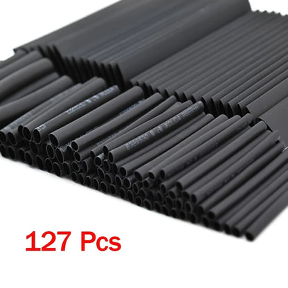 127Pcs Heat Shrink Tube Sleeving Tubing Assortment Kit Electrical Connection Electrical Wire Wrap Cable Waterproof Shrinkage 2:1 Beauty World Shop