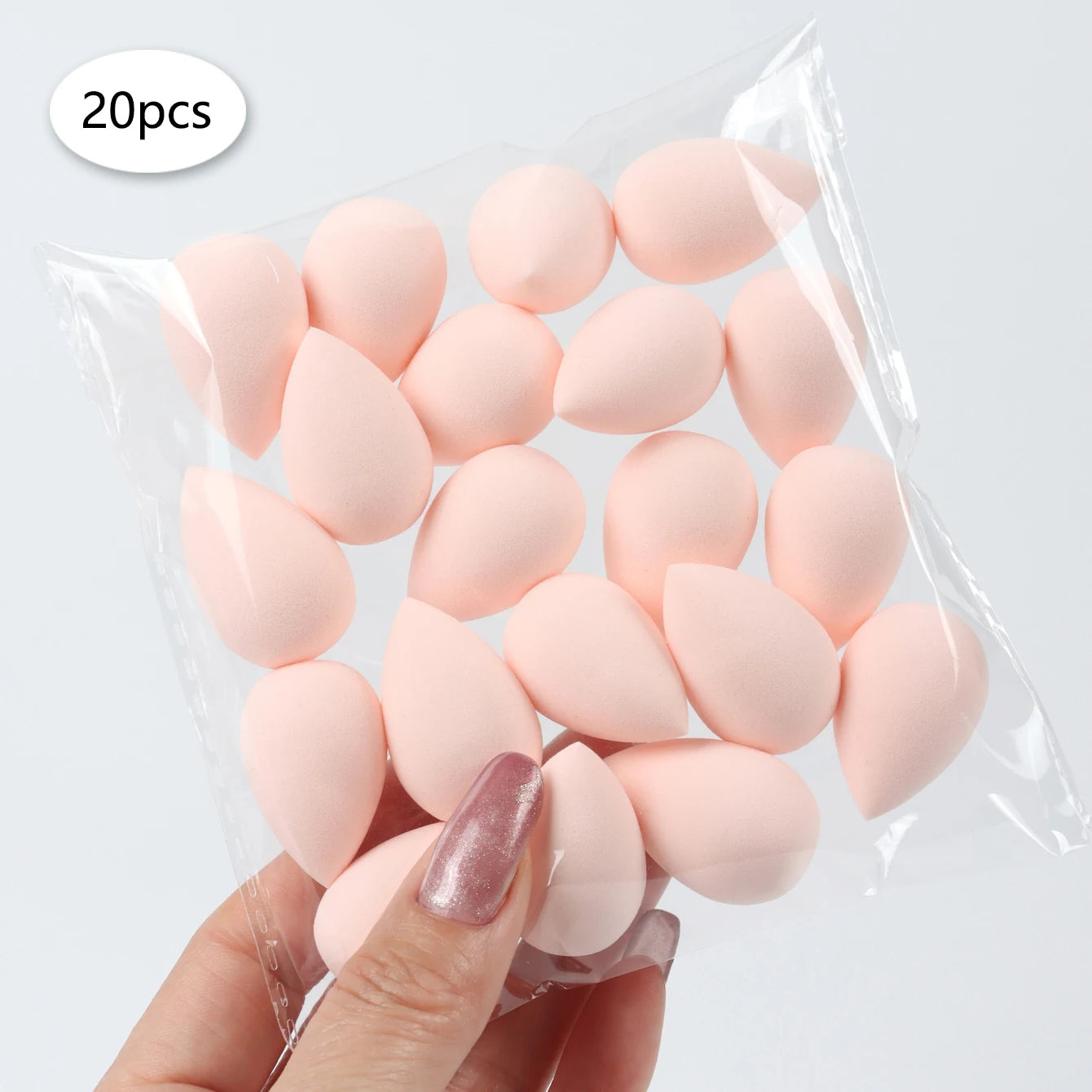 20 件装 Mini Finger Puff Beauty Cosmetic Foundation Cosmetic Sponge Makeup Blender Suitable for Cream & Powder Concealer Beauty World Shop