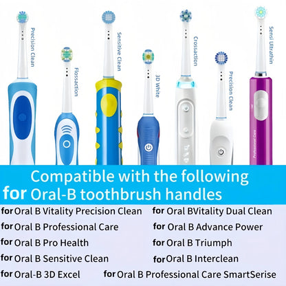 4/12/16/20 Pcs Replacement Toothbrush Heads Compatible with Oral-B Braun Professional Electric Toothbrush Heads Brush Heads Beauty World Shop