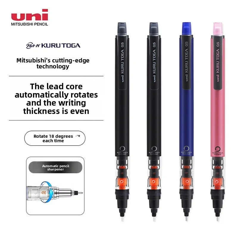 Janpan UNI Kuru Toga Mechanical Pencil M5-452 Drawing Pencil 0.5mm Low Center of Gravity Automatic Rotation School Supplies Beauty World Shop