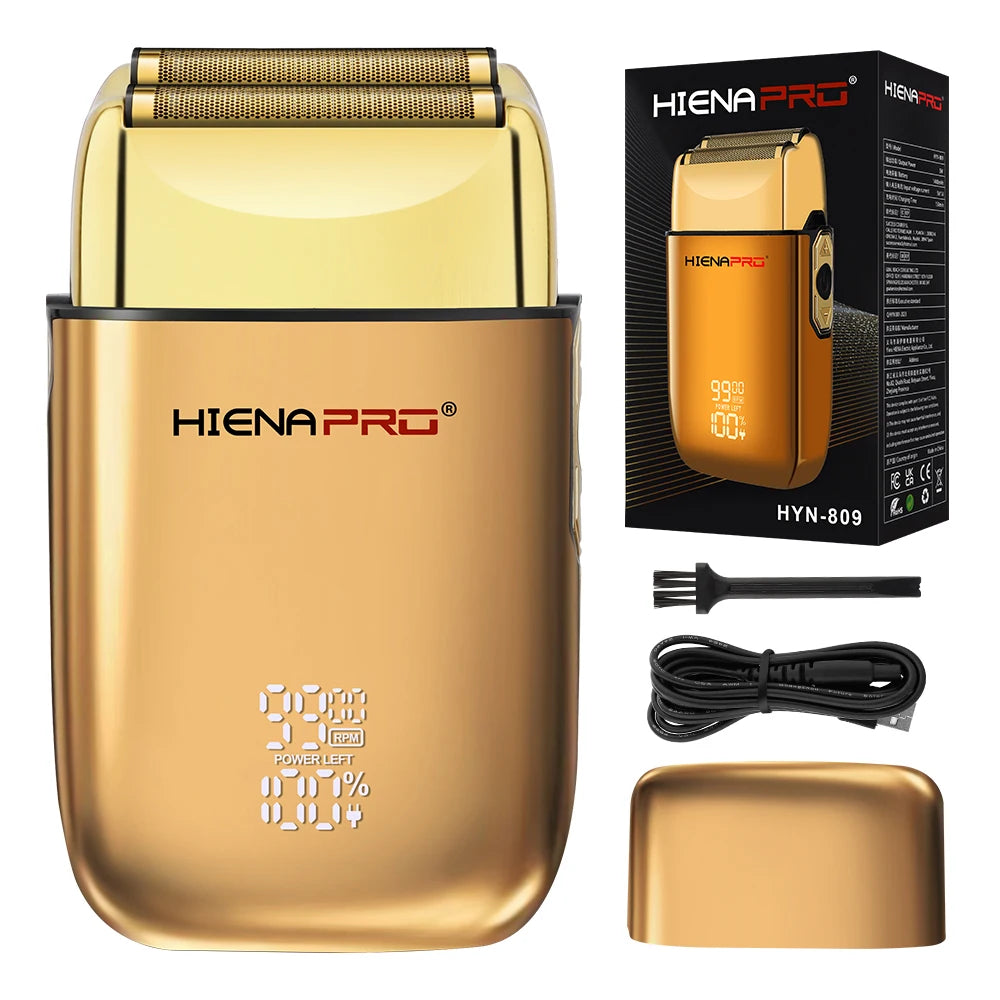 HIENA Shaving Machine Men Electric Shaver Hair Clipper Rechargeable Metal Housing Pro Electric Shaver for Men Electric Home Beauty World Shop