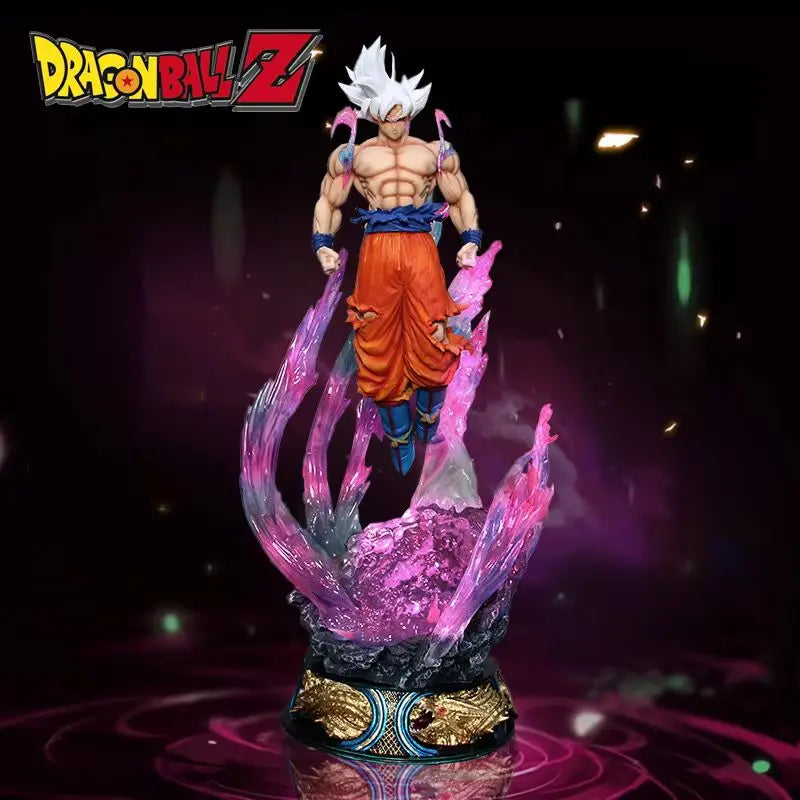 2pcs New Dragon Ball Son Goku 25cm Figure Ultra Instinct Super Saiyan Figurine Statue Pvc Statue Model Ornament Collection Gift Beauty World Shop