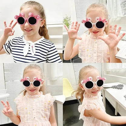 New Children Cute Cartoon UV400 Sunglasses Boys Girls Colors Outdoor Kids Sun Protection Sunglasses Baby Sport Shades Glasses Beauty World Shop