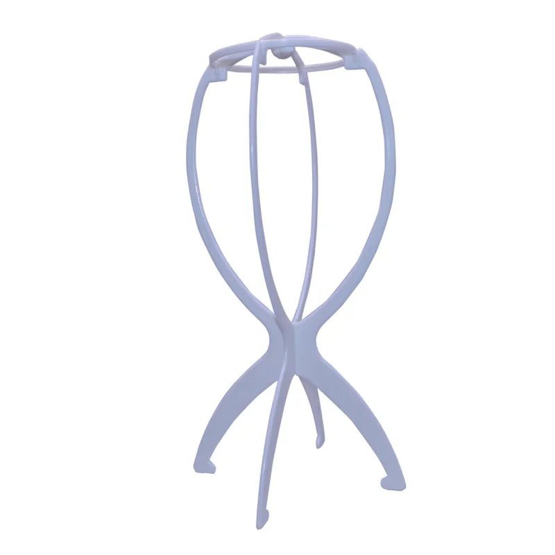 1PCS Folding Wig Stand Holder Plastic Adjustable Portable Hat Display Stand Durable Mannequin Dummy Head Plastic Beauty World Shop