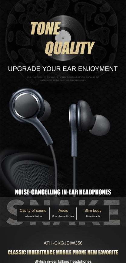 Type C Wired Earphone For Samsung Galaxy S23 S21 S22 Ultra Plus 3.5 mm Earbuds Headphones A54 A34 A53 A53 Accessories Beauty World Shop