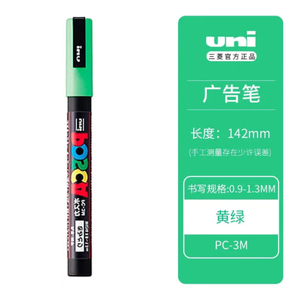 Uni Posca Full Marker PC-1M 3M 5M Multi-Colours Acrylic Permanente Rotulador Poster Graffiti Painting Pen For Fabric Rock Metal Beauty World Shop