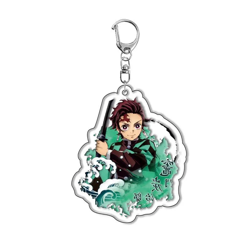 Demon Slayer doll toy Kimetsu No Yaiba Blade of Ghost Keychain Acrylic Pendant Car Key Chain Fans kids Xmas Gift Anime Jewelry Beauty World Shop