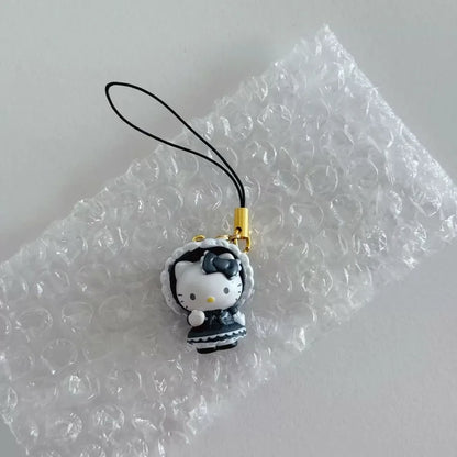 New Original Sanrio Character Kawaii Black Skin Hello Kitty Backpack Pendant Anime Cartoon Blind Box Birthday Gift Trendy Toys Beauty World Shop