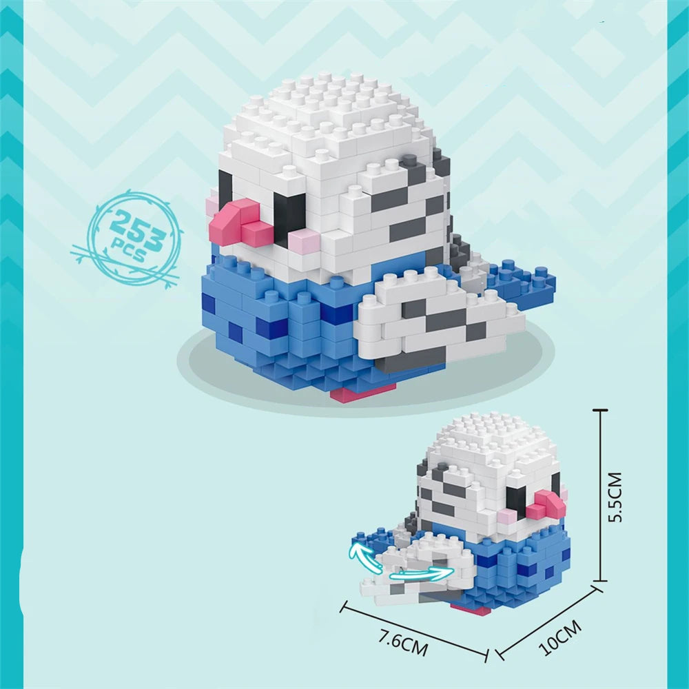Kawaii Cute Bird Small Building Blocks Set Creative Educational Building Toys For Boys Girls Toys Suitable For Decorate Beauty World Shop