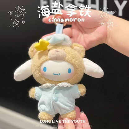 Latte Baby Family Mysterious Blind Box Hello Kitty Kuromi Cute Vinyl Doll Backpack Pendant Decoration Keychain Birthday Toy Gift Beauty World Shop