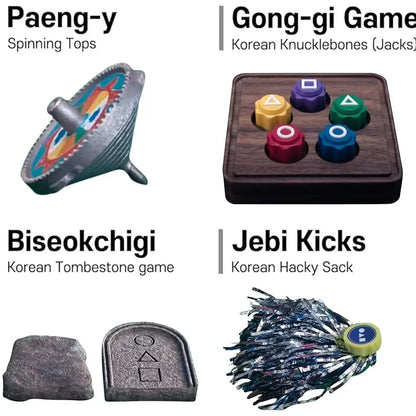Traditional Play Game Fun Gonggi Jack Stone Pebbles Set Hand Eye Coordination Training Toy Gong Gi Set for Board Game Party Game Beauty World Shop