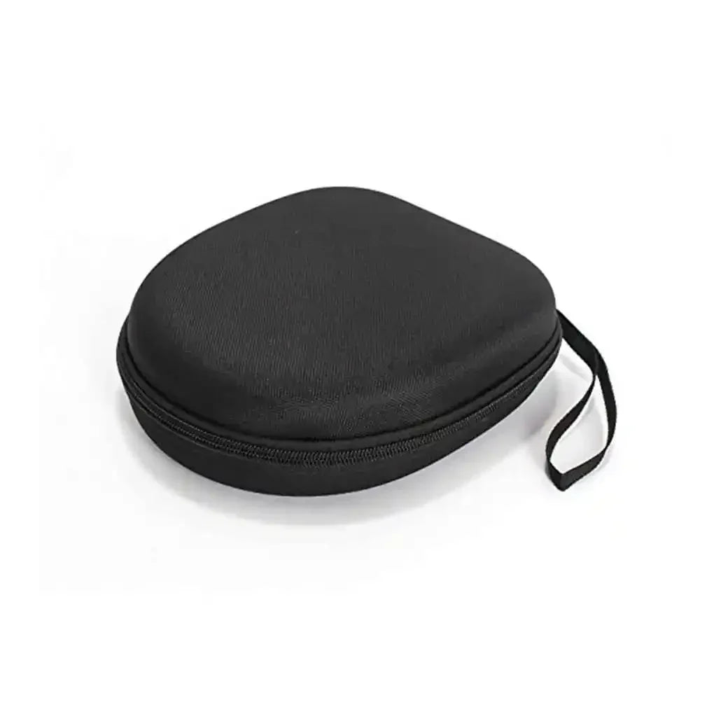 Headphone Carrying Case Shockproof Headset Pouch Capacity Handheld Earphone Container Company Travel Supplies Black