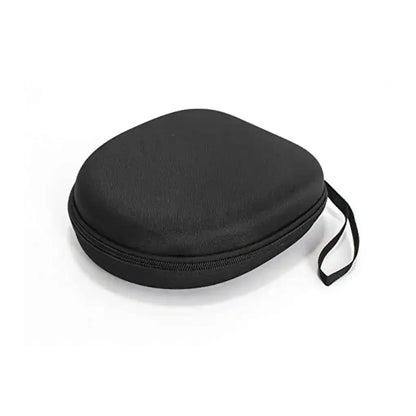 Headphone Carrying Case Shockproof Headset Pouch Capacity Handheld Earphone Container Company Travel Supplies Black