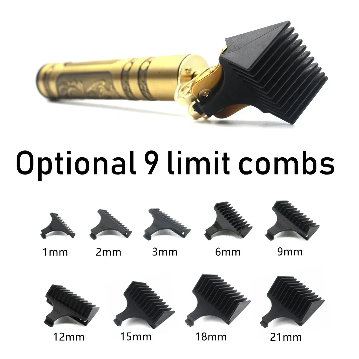 Professional T9 Hair Trimmer Machine Metal Body Beard Trimmer for Men Stainless Steel Blade Hair Clipper Beard Trimmer Beauty World Shop