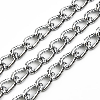Metal Chain Dog Lead With Leather Style Handle Strong Control Leash Iron Dog Pets Supplies Collars Harnesses Beauty World Shop