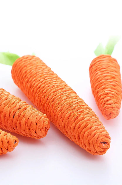 Cat Toy Carrot Sound Pet Products Bite Resistant Paper Rope Scratcher Clean Teeth Interactive Play Cat Carrot Chew Toy for Cat Beauty World Shop