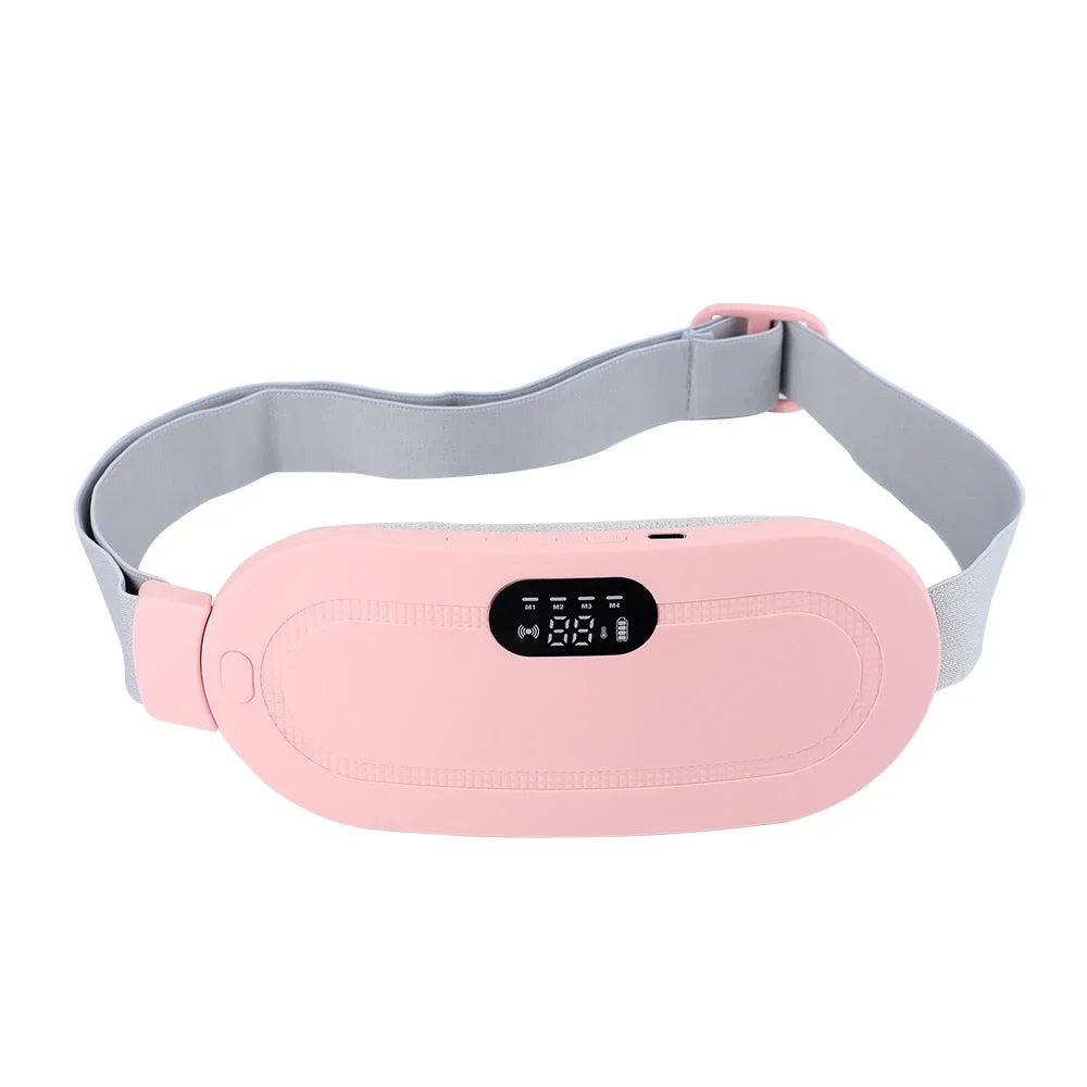 Electric Waist Massage Period Cramp Massager Vibrating Heating Belt for Menstrual Waist Stomach Abdominal Warm Palace Belt Beauty World Shop