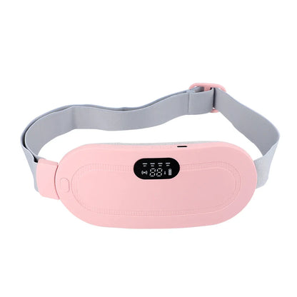 Electric Waist Massage Period Cramp Massager Vibrating Heating Belt for Menstrual Waist Stomach Abdominal Warm Palace Belt Beauty World Shop