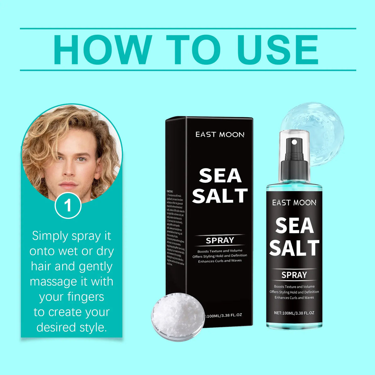 Sea Salt Hair Styling Spray Improving Thickening Strong Holding Non Greasy Fluffy Volumizing Reducing Sticky Hair Nourishing Oil Beauty World Shop