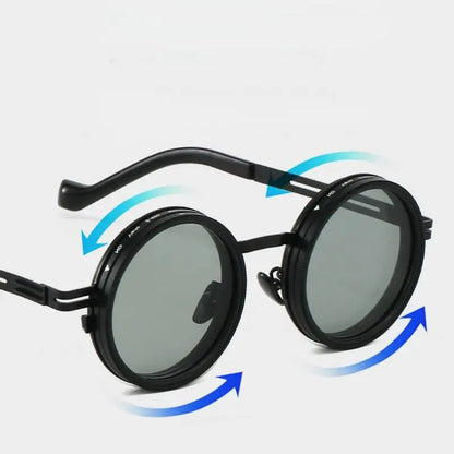 2025 Fashion New Unisex Handmade ND9 Level Sunglasses Stepless Rotating Filter Retro Polarized Sunglass Cycling Sports Glassees Beauty World Shop
