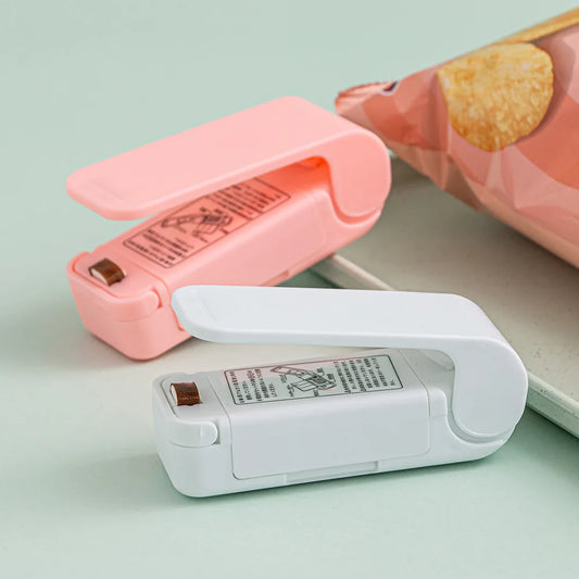 Mini Sealing Machine USB Rechargable Heat Sealer Storage Bag Plastic Package Food Sealer Clip Bag Handheld Food Heat Sealer Beauty World Shop