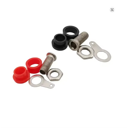 10Pair Silver 4mm Banana Plug Male and Female 4mm Banana Jack Panel Mount Banana Socket Terminal Connector Adapter Red Black Beauty World Shop