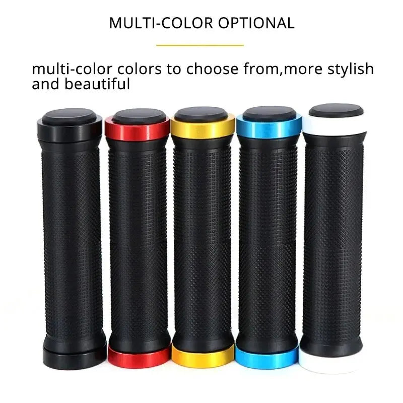 Anti Slip BMX Bicycle Grips MTB Rubber Bilateral Lock Cycling Bikes Handlebar Grips Cycling Handlebar Sleeve Bike Accessories Beauty World Shop
