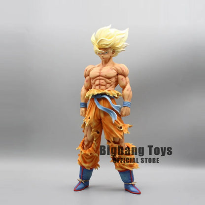 28cm Dragon Ball Z Figure Goku Anime Figures First Super Saiyan Gk Blood coating Gokou PVC Model Toys Doll Collectible Gifts Beauty World Shop