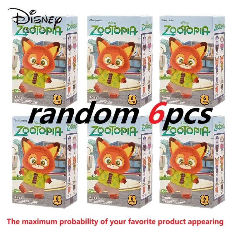 Disney Zootopia Blind Box Nick Judy Vinyl Doll Trendy Surprise Toy Cute Backpack Pendant Children's Birthday Gift Beauty World Shop