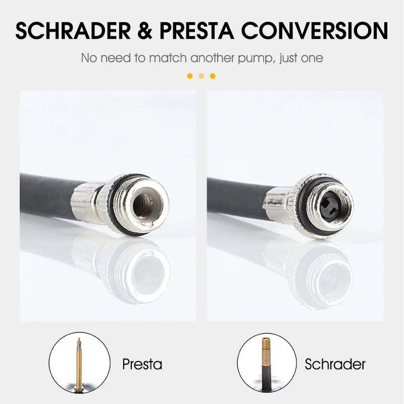 WEST BIKING Mini Bike Pump 100PSI Schrader Presta Valve MTB Road Cycling Pump Aluminum Alloy Bicycle Hand Air Pump Tire Inflator Beauty World Shop