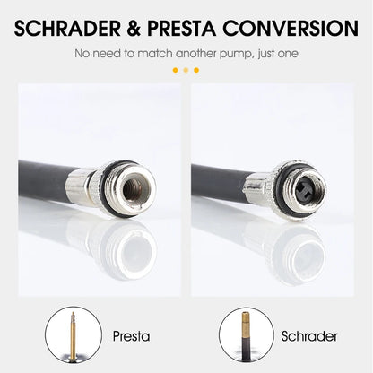 WEST BIKING Mini Bike Pump 100PSI Schrader Presta Valve MTB Road Cycling Pump Aluminum Alloy Bicycle Hand Air Pump Tire Inflator Beauty World Shop