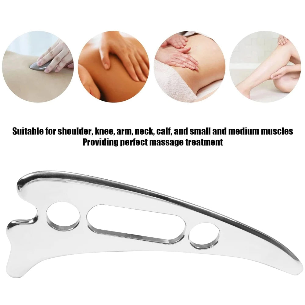 1PCS Stainless Steel Gua Sha Scraping Massage Tool IASTM Tools Great Soft Tissue Mobilization Tool Beauty World Shop