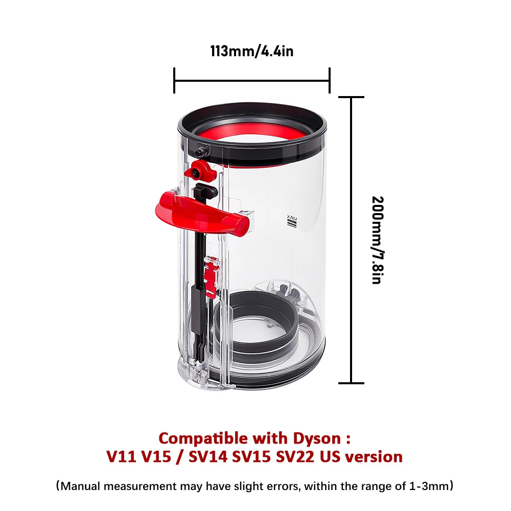 Dust Bin Canister and Hepa Filter Kit For Dyson V11 V15 SV14 SV15 SV22 Vacuum Cleaner Dust Bucket Rear Filter Parts Replacement Beauty World Shop