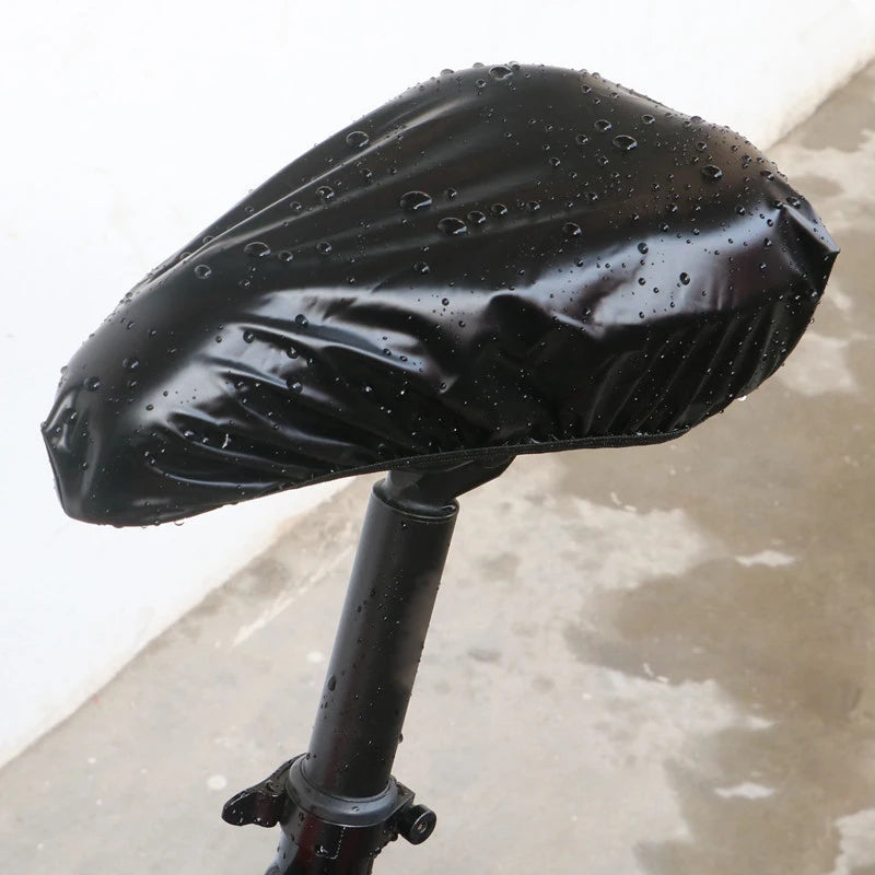 1Pc Portable Bicycle Cushion Cover Waterproof Bike Seat Rain Cover High Quality Ultralight Elastic Seat Cover 23x25cm Black Beauty World Shop