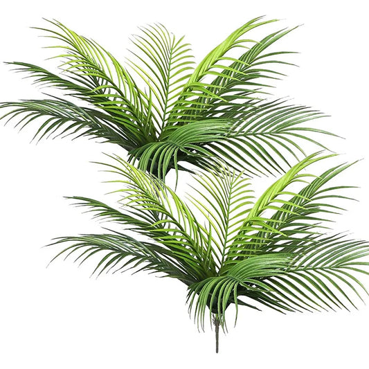 20.47in 9Leaves Artificial Tropical Plants Fake Palm Plant Branch Green Leaves for Home Garden Office Jungle Carnival Decoration Beauty World Shop