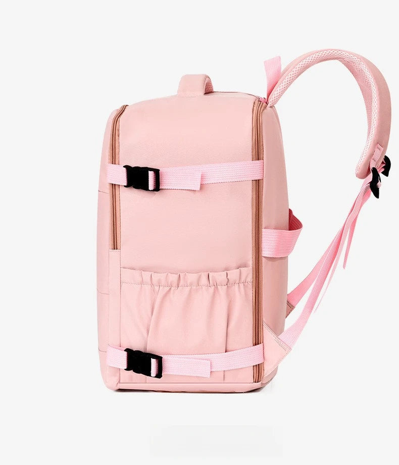 Lightweight Large Travel Backpack, Solid Color Minimalist Multifunctional Student School Bag Beauty World Shop