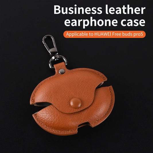 Leather Case For Huawei Freebuds Pro 2 3 4 5 FreeBuds 4i 5i 6i SE 2 SE 3 Cover For Huawei Freebuds 5 5i 4i Pro2 Pro3 Cases Funda