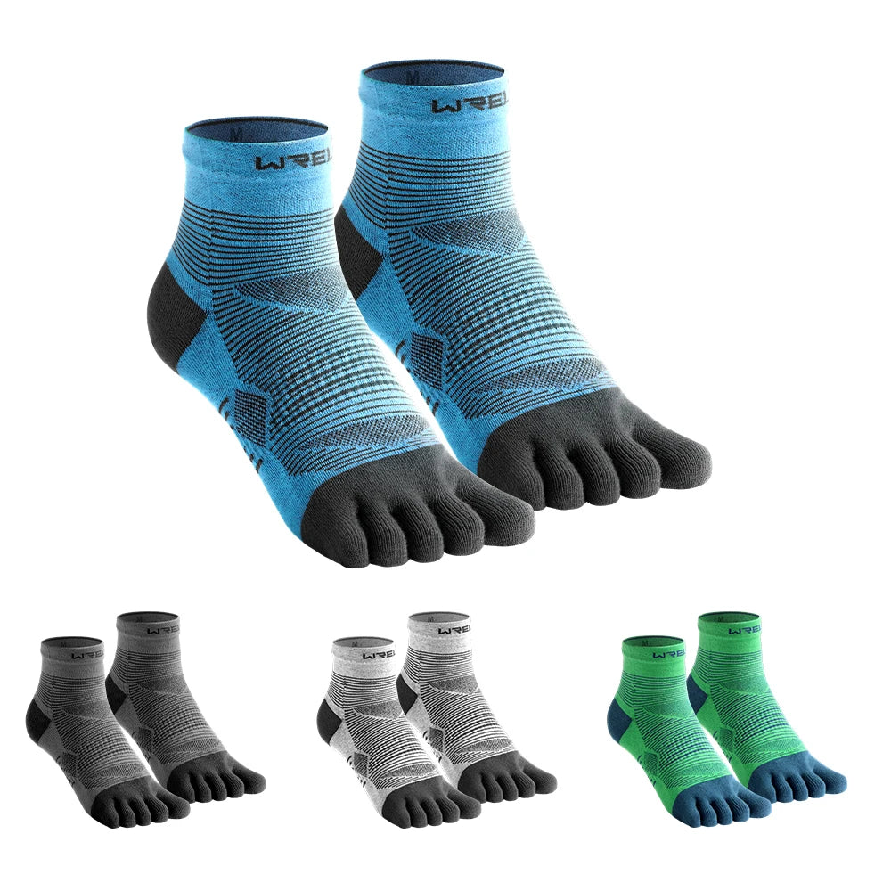 WRELS Coolmax Sports Socks Comfy Elastic Shock-proof Breathable Run Knitted Socks High Performance Athletic Five Toe Socks Beauty World Shop