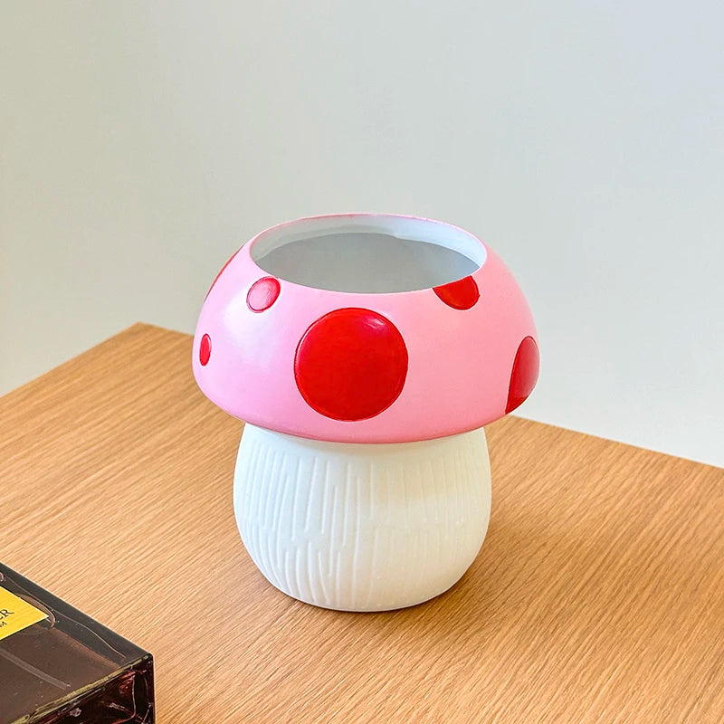 Miniso Creative Cute Mushroomseries Pen Holder Stationery Storage Desktop Decoration for Friends Birthdays Gift Beauty World Shop