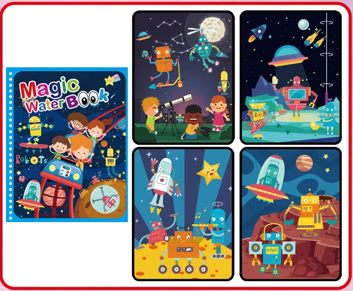 NEW Kids Magic Water Drawing Books Coloring Books Painting Toys for Kids Birthday Christmas New Year Gift for Boys and Girls Beauty Fashion