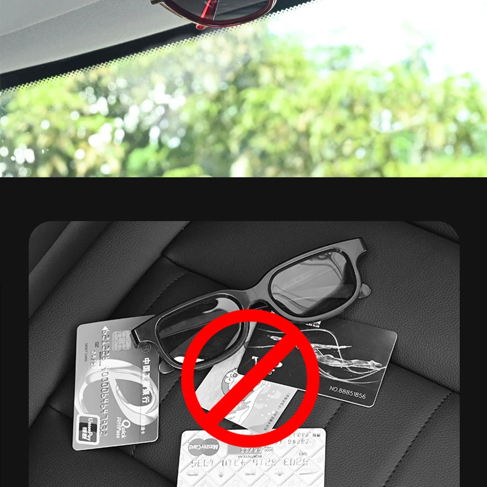 Car Sun Visor Organizer Multi-Pocket Business Card Storage Management Sunglasses Holder Visor Accessories Auto Interior Beauty World Shop